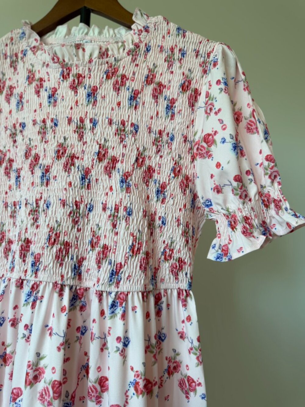 Petallush Pink Floral Smocked Midi Dress XL NWT - Picture 6 of 10